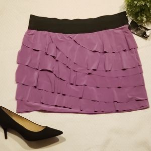 NWT {FIRST OPTION} Orchid Ruffle Skirt
